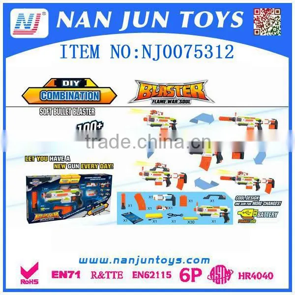 Child Assemble Soft Bullets Gun Toys for Education