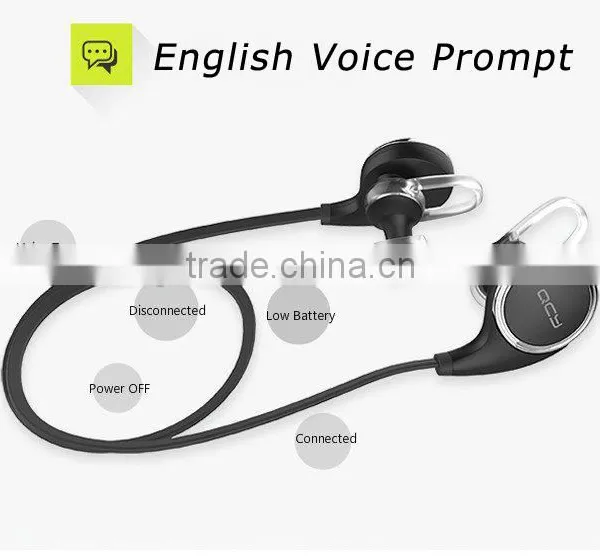 Original New QCY QY8 Bluetooth 4.1 Headphone Wireless Sports Stereo Running Earphone Portable With HD Microphone Headset Stock photo-4