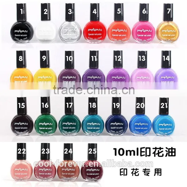 10ml 25 Colors Hot Sale Good Quality Stamping Nail Polish photo-2