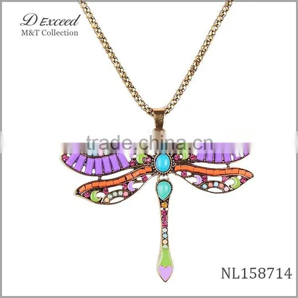 Alloy Dragonfly Pendant Necklace,new Fashion Design Pendant Necklace for Women photo-2