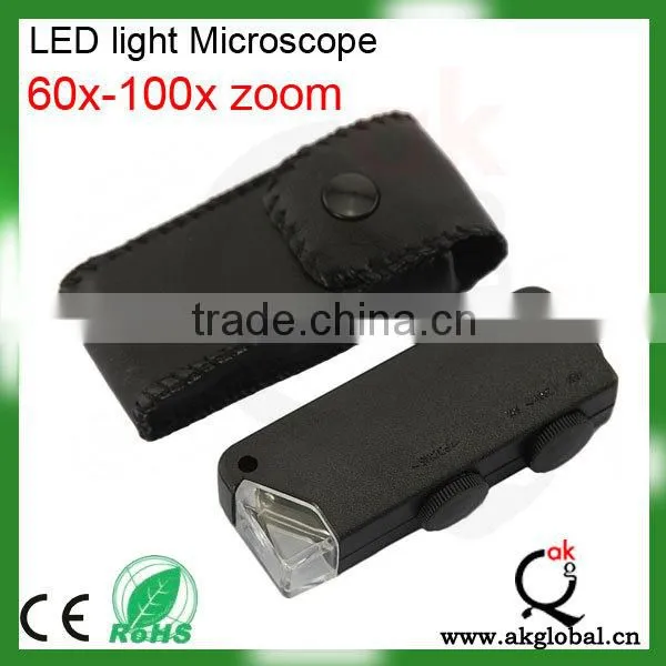 Smartphone LED Microscope,button Cell Powered 60-100x Zooming Manual Focus Light Microscope for IPhone 6 photo-6