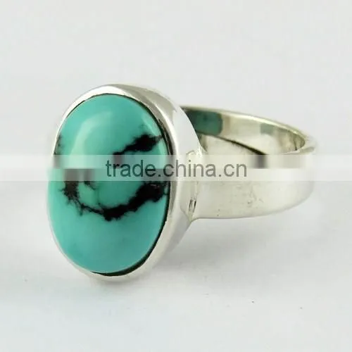 Royston !! Turquoise 925 Sterling Silver Ring, Gemstone Silver Jewellery, Silver Jewellery photo-3
