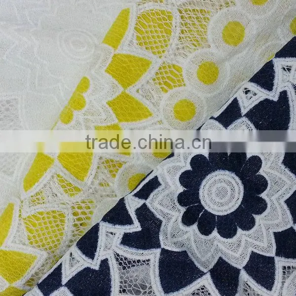 YH004# Lace Fabric With Lower Price / Beautiful Flower Lace Fabric for Wedding Dress / Lace Fabric Buring Flower Fabric
