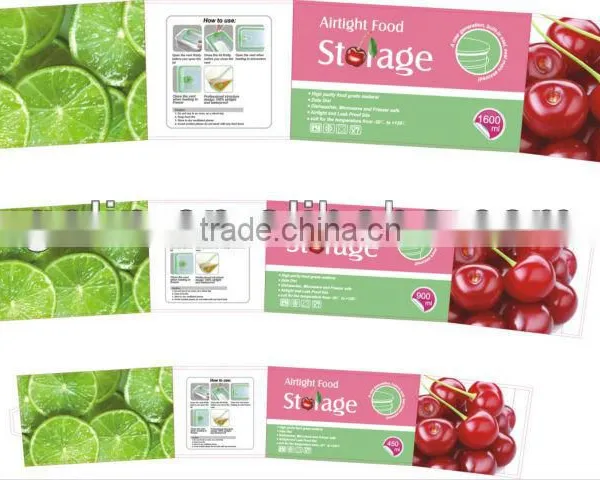 2014 New Short Rectangular Food Container Set GL9013-S-B photo-4