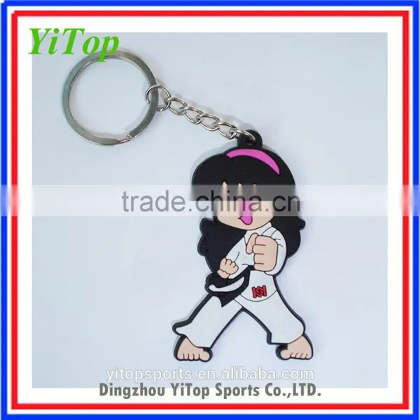 Martial Arts Rubber Taekwondo Keychain photo-5