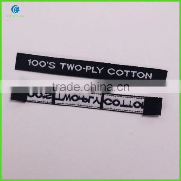 China Customize Brand Name Fabric Cloth Garment Label Woven Cheap Clothing Label photo-3