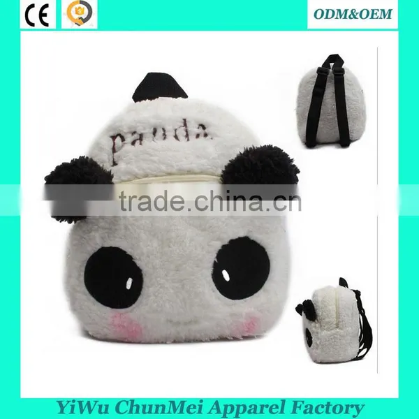 Panda Design Plush Backpack School Bag Cheap Cute Children School Kids Backpack Animal Soft Supplier's Choice