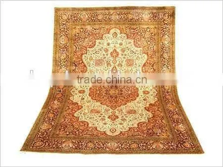 Pure Hand Knotted Persian Silk Carpet photo-4