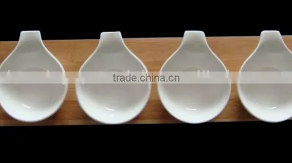 HM0009-8602 Durable Porcelain Seasoning Bowl and Wood Tray