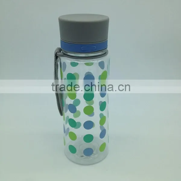 600ml Carry Strap BPA Free Flip up Hydration Sports Bottle With Decal photo-2