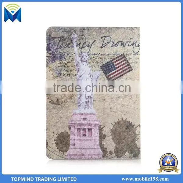Retro Statue of Liberty Wallet Stand PU Leather Case for IPad Pro photo-2