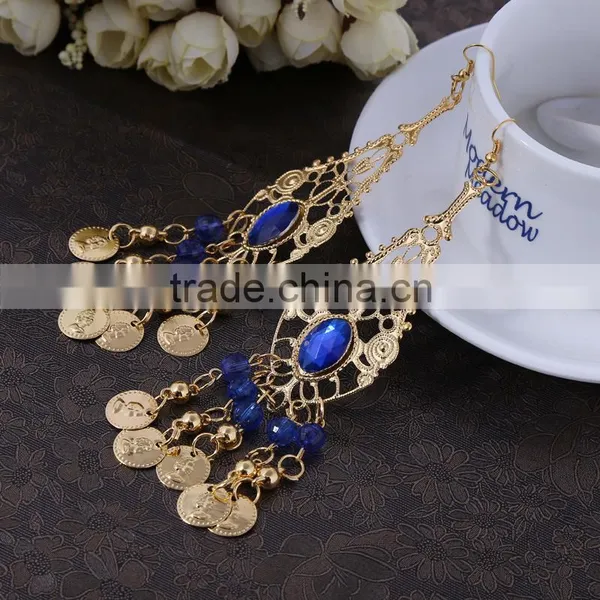 NEW National Wind Retro Earrings Belly Dance Latin Dance Diamond Earrings YIWU Factory Wholesale photo-3