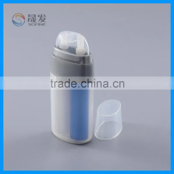 2016 Wholesale Double Tube Cosmetic Lotion Pump Bottle photo-2