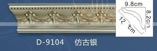 European and American Style Wall Decoration Decorative PU Crown Moulding for Ceiling and Wall photo-2