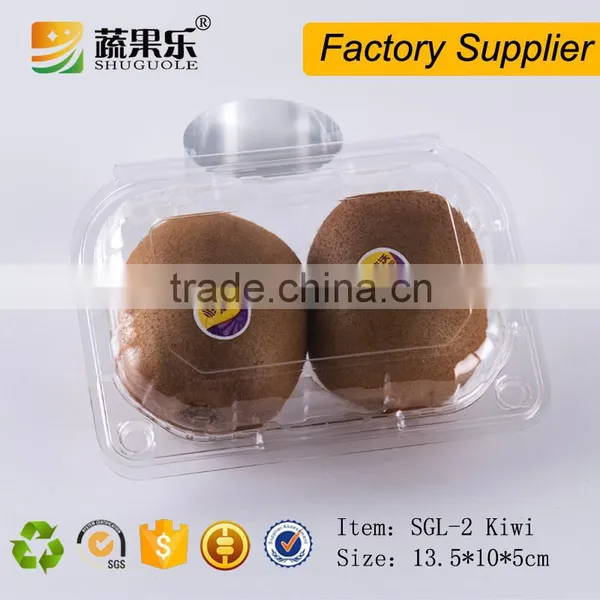 Disposable Plastic Kiwi Container 2 Slot PET Container photo-4