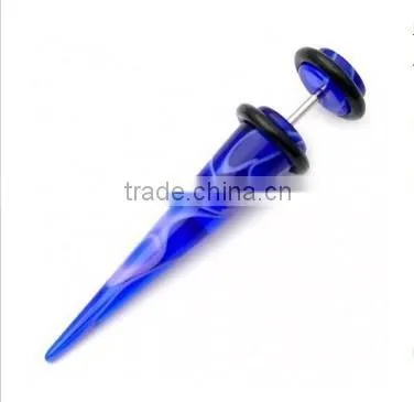 Fashion Fake Ear Taper, Acrylic Body Piercing Jewelry Ear Taper