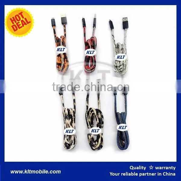 Leather USB Cable / Cowboy Usb Cable for Mobile Phone