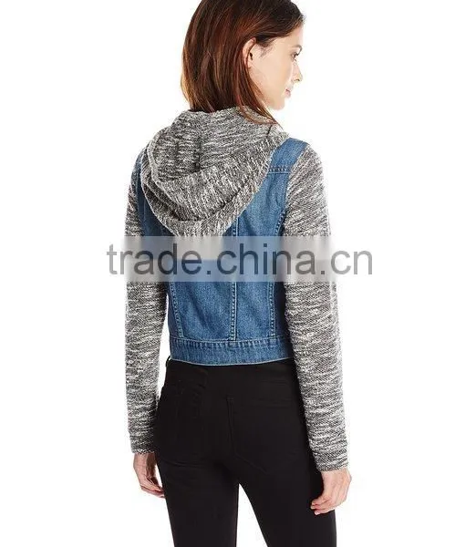 RECHEEL Custom Women's Winter Denim Jacket With Hood photo-2