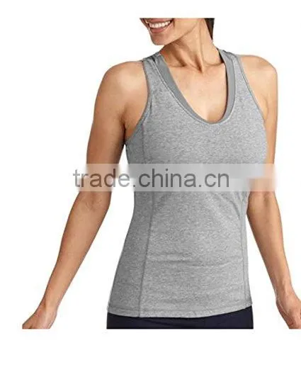 Women's Dri-More Built in Shelf Bra Racerback Tank Activewear Gym Sports photo-2
