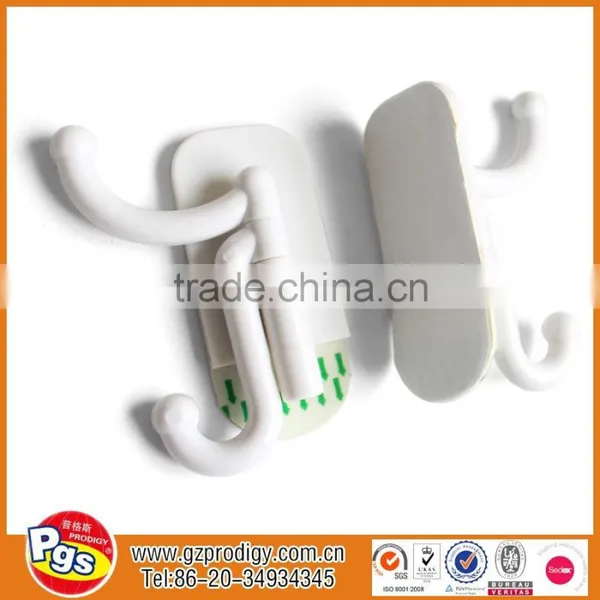 Self Adhesive Small Clear Hanging Plastic Hooks photo-2