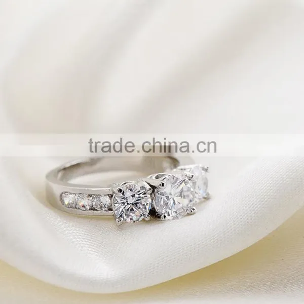 Wholesale Latest Design Rings Rose Real Gold Alloy Zircon Jewellery Ring photo-6