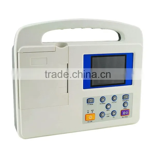 CE Approved 3.8 Inch LCD Display Standard 12 Leads Portable Ekg Machine One Channel Digital ECG Machine photo-2