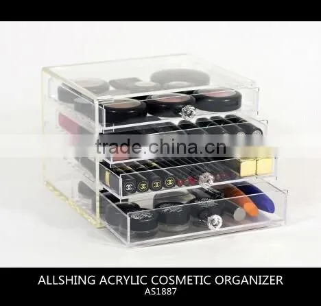 Wholesale Five Tiers Acrylic Drawers Storage Organizer for 2016 Sales Acrylic Cosmetic Organizer