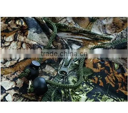 Mens High Quality Natural Hooded Camouflage Leafy Hunting Suit photo-3