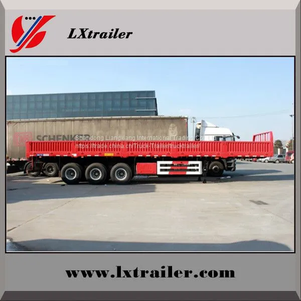 Sinotruck 3 Axles 45tons Drop Sidewall Cargo Semi Trailer photo-3