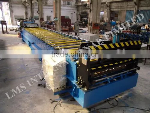 LMS Color Steel Roofing Roll Forming Machine , Wall Panel Cold Rolling Mill photo-3