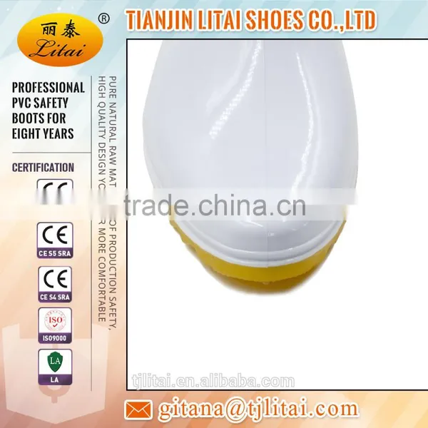 White Rain Boots for Food Industrial,Wholesale China Factory Cheap Pvc Rain Boots photo-4