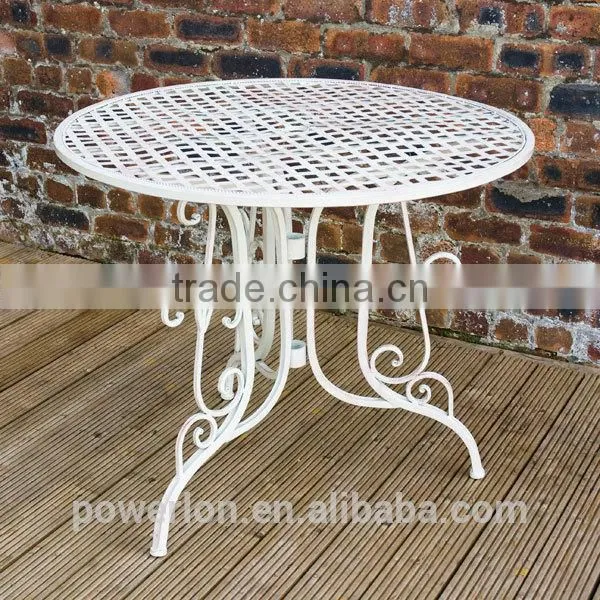 Ornate Wrought Iron 4 Folding Chair 90cm Circular Patio Set photo-5