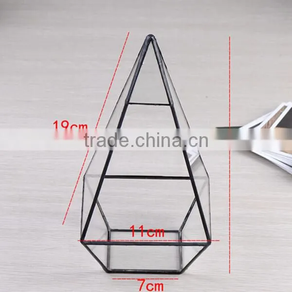 Home DIY Decor Micro Landscape Glass Containers Geometric Flower Vase photo-2