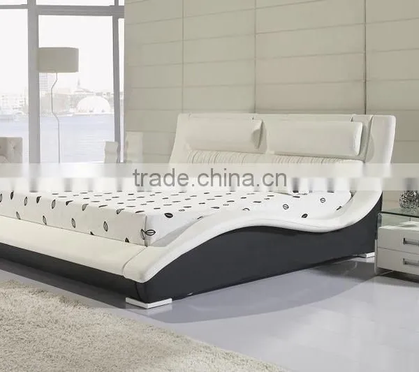 Fahsion S Shaped PU Leather Home Furniture Soft Bed photo-6