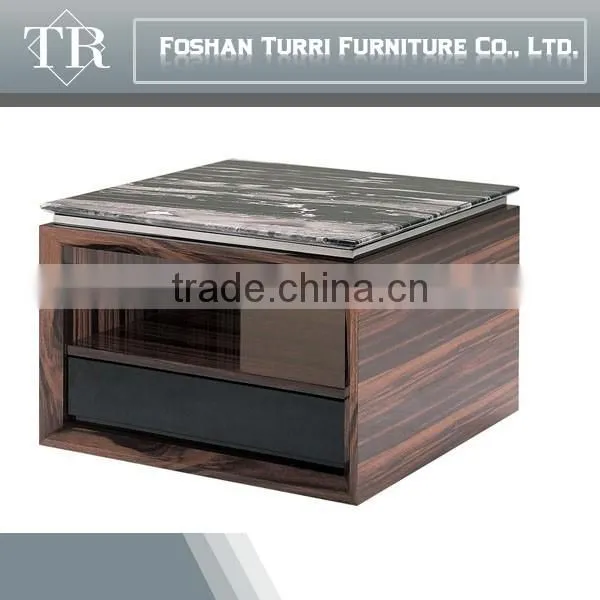 Luxury Marble Top Corner Table, Sofa Side Table for Living Room Furniture photo-3
