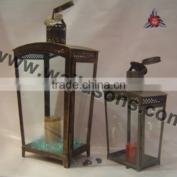Vintage Wood and Metal Chinese Lantern photo-2