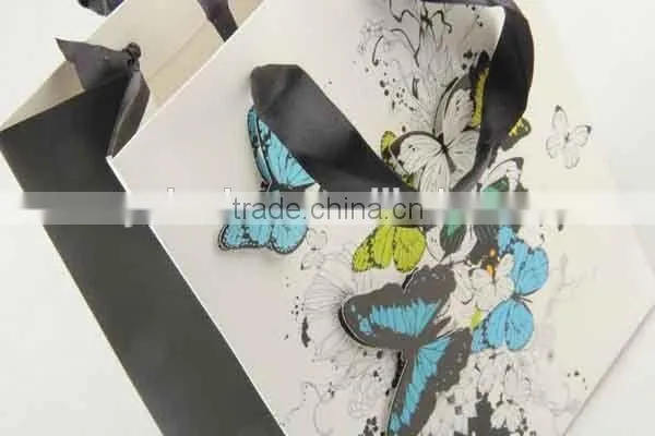 Printed Foldable Gift Bag With 3D Butterfly Patterns/Shopping Paper Bag photo-6