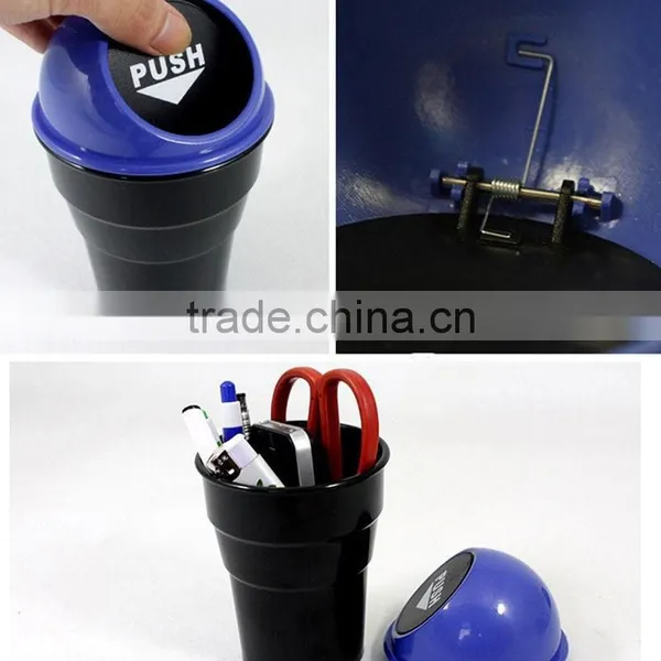 Car Trash Mini Cup Box Can Car Garbage Bin Dust Rubbish Box Car Car Trash Garbage Can Wastebin A0268 photo-5