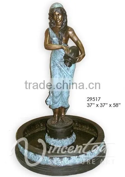 Outdoor Garden Decoration Metal Craft Life Size Bronze Sexy Girl Fountain for Sale photo-2