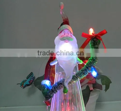 LED Color Changing Xmas Decorations Plastic Santa Claus Hold Led String Lights photo-3