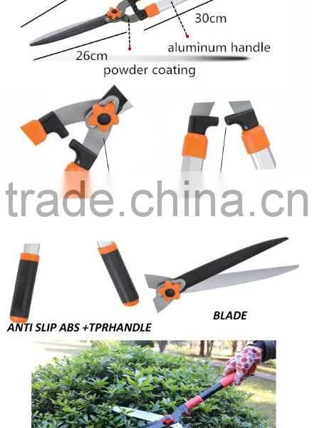 BD-HS024B 2016 New Aluminum Handle Teflon Blade Garden Pruning Hedge Shear photo-4