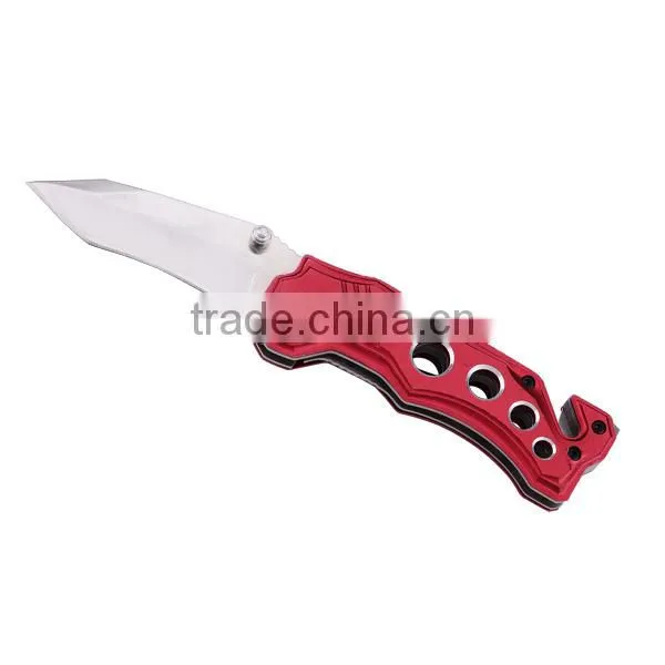 A21-1118 Stainless Steel Curved Anodized Aluminium Folding Knife photo-2