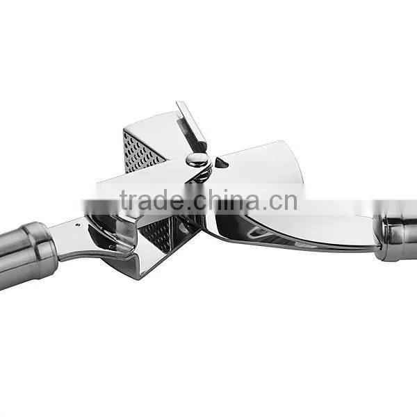 The Finest Quality Stainless Steel Garlic Press Mincer Peeler Brush Crusher Set photo-3