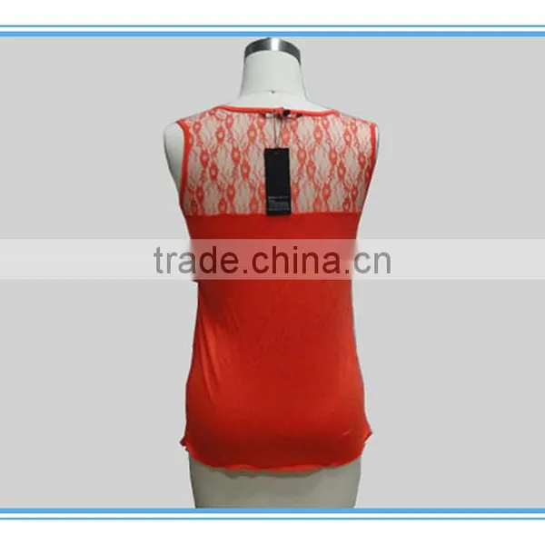 2016 Fashion Red Hot Sale Ladies Lace Vest/Tank Top photo-2