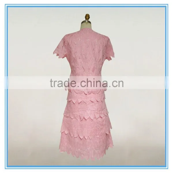 Fashion Feminine Short-sleeved Waist Was Thin Ladies Lotus Leaf Dresses and Church Suits photo-2