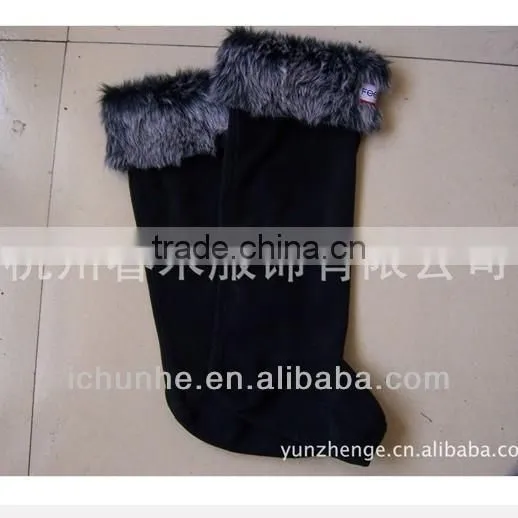 Windproof Lovely Animal Coffee Kids Polar Fleece Fur Rain Boot Warmer Factory photo-4