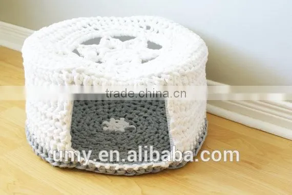 Crochet Pattern Acrylic Yarn Pet Cat Bed Cave House For Dog Pet Accessories Bed photo-3