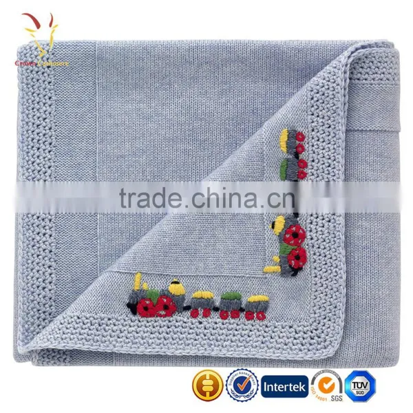Baby Cashmere Blanket Cable Baby Hand Knit Cashmere Blanket photo-2