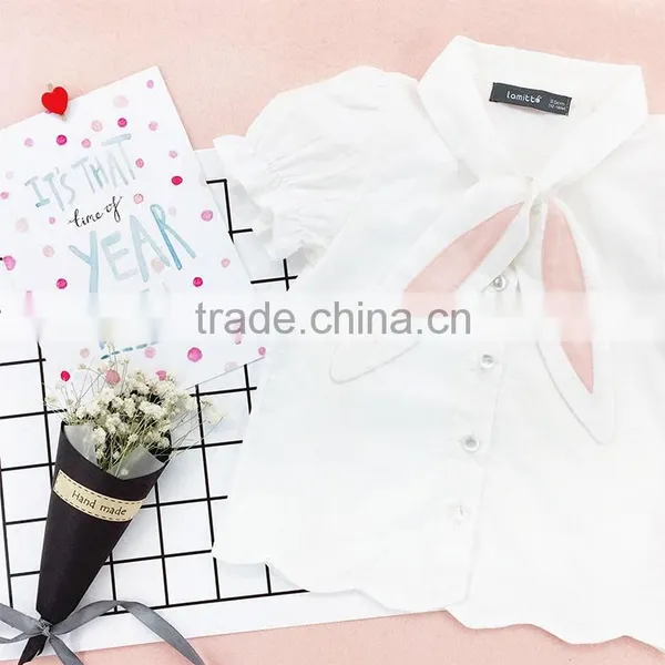 0-4 Years 2017 Wholesale Hot Summer Cotton Rabbit Baby Girls Blouses (pick Size ) photo-4