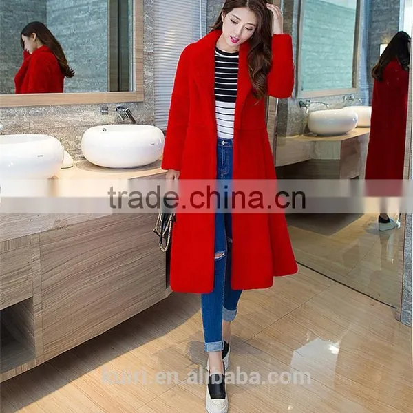 2016 Fur Coat Women's New 2016 Winter Overcoat Female Outerwear Real Rabbit Fur With Long DesignThicken Warm Top Fur Jacket photo-6
